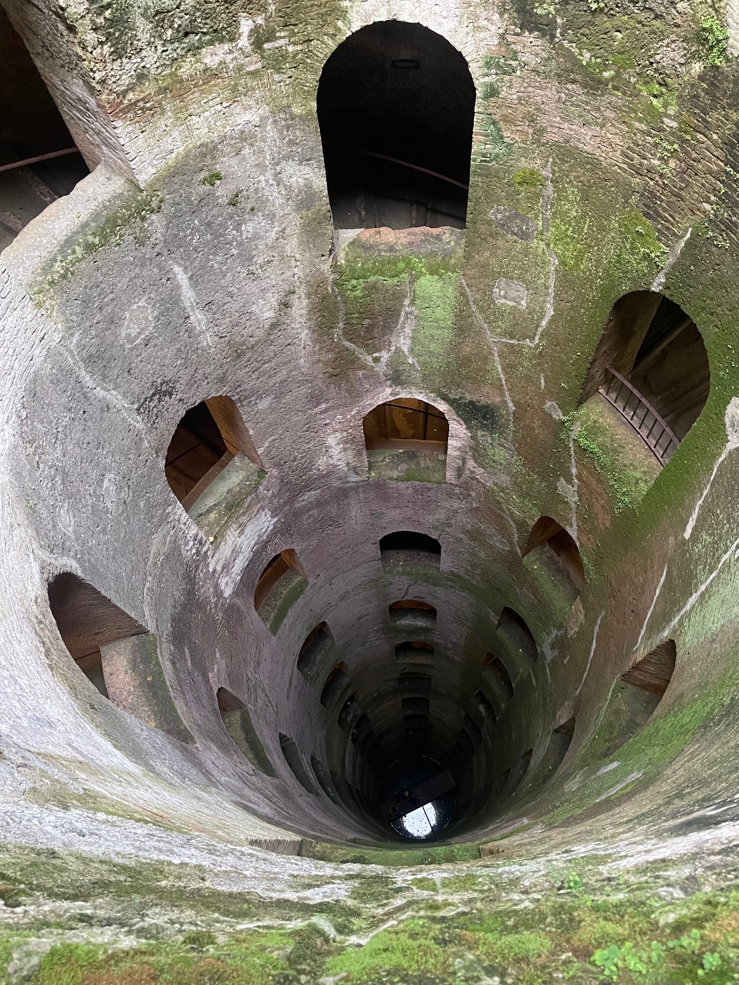 View looking down from the top of Pozzo di San Patrizio, Orvieto
