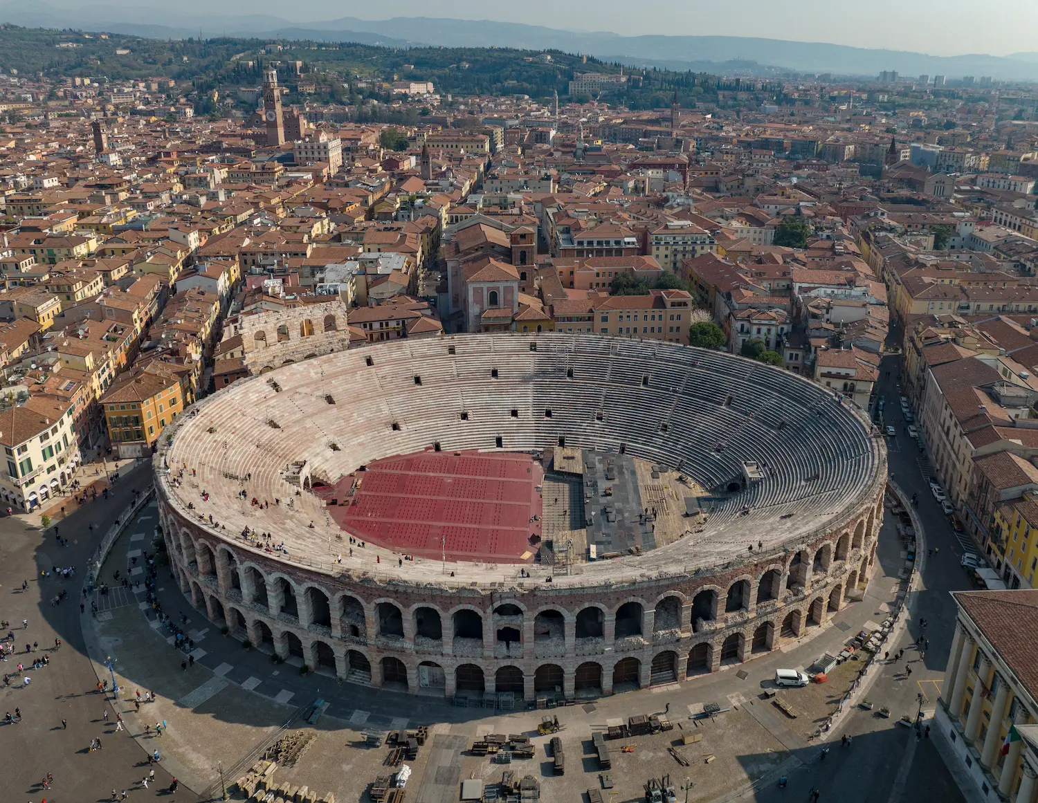 Aerial view of Verona Arena
