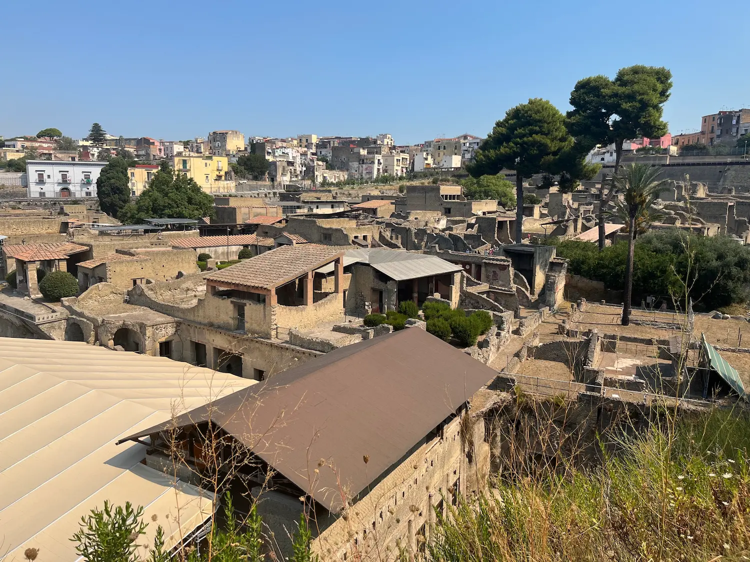The old city of Herculaneum - that sits within the modern town