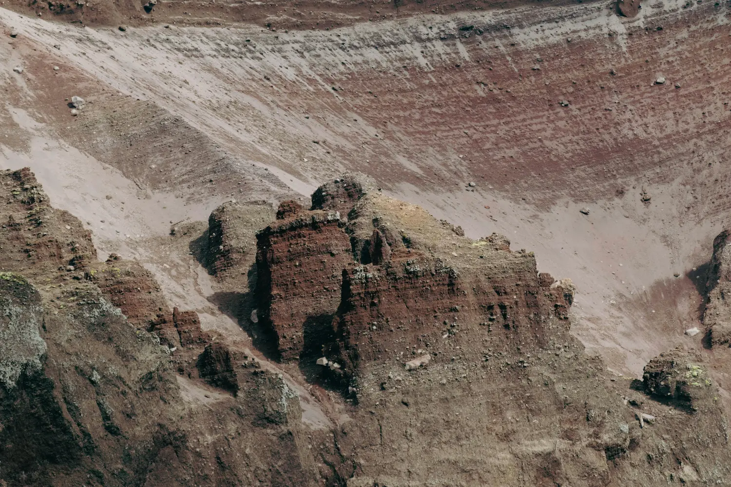 The rugged terrain of Vesuvius
