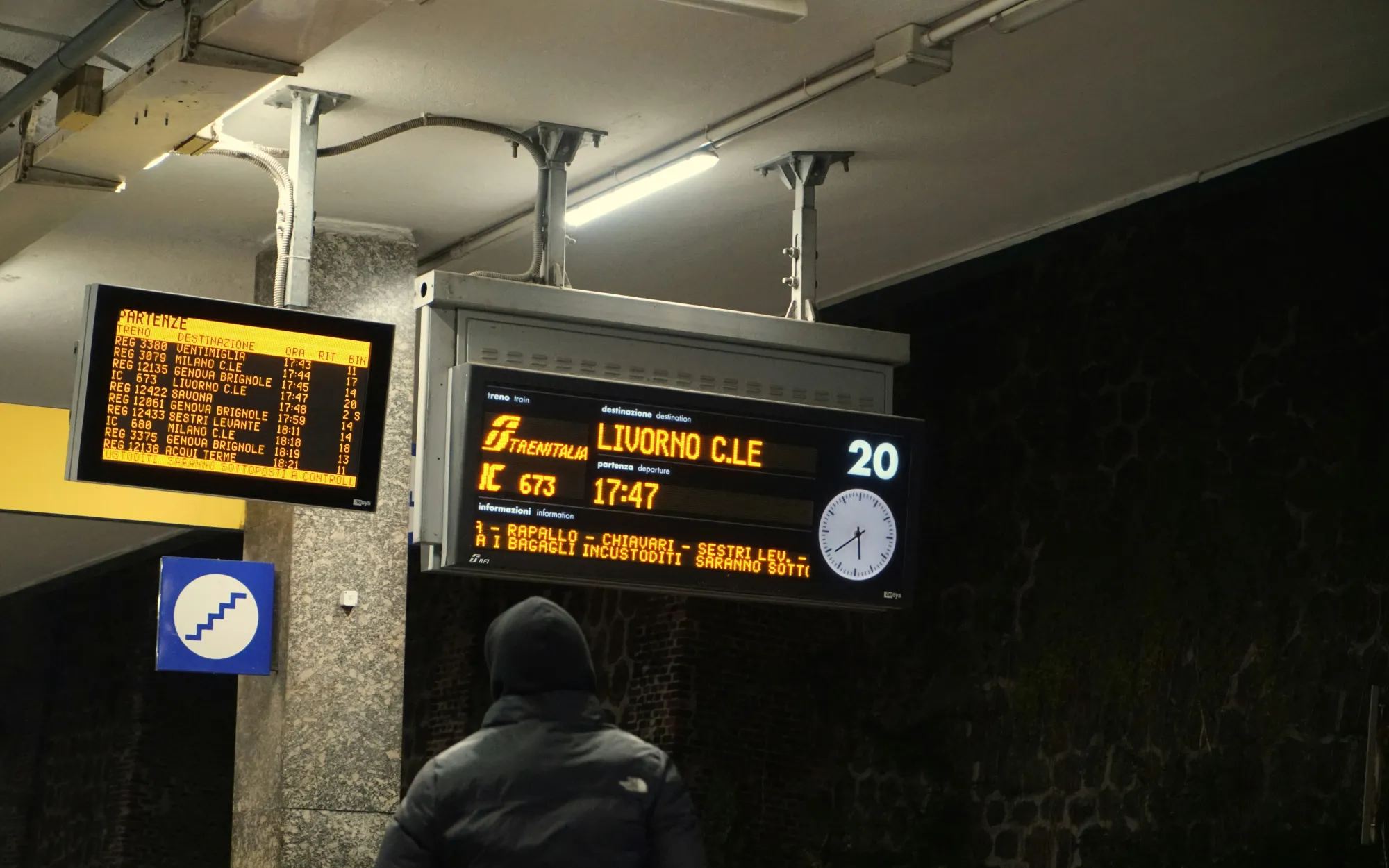 Platform Departure Board in Italy
