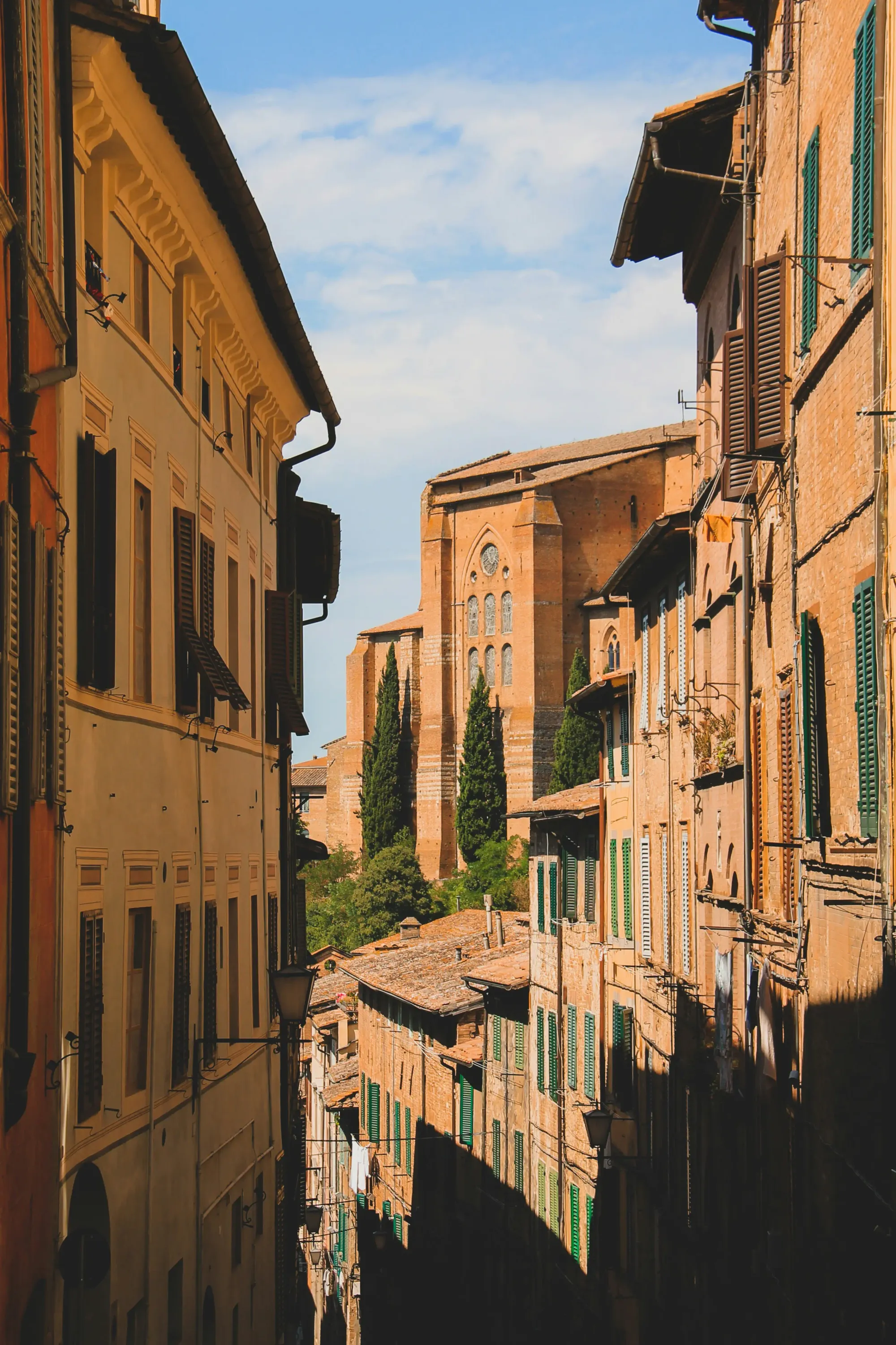 The medieval streets of Siena