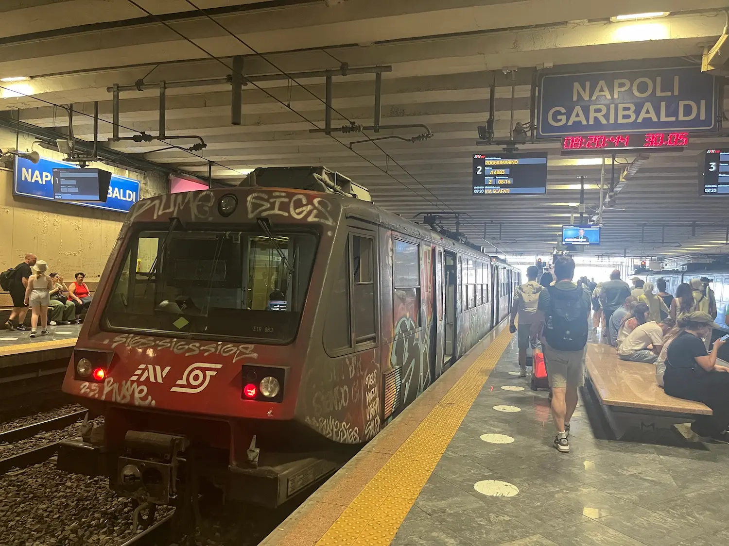 Circumvesuviana Train at Napoli Garibaldi
