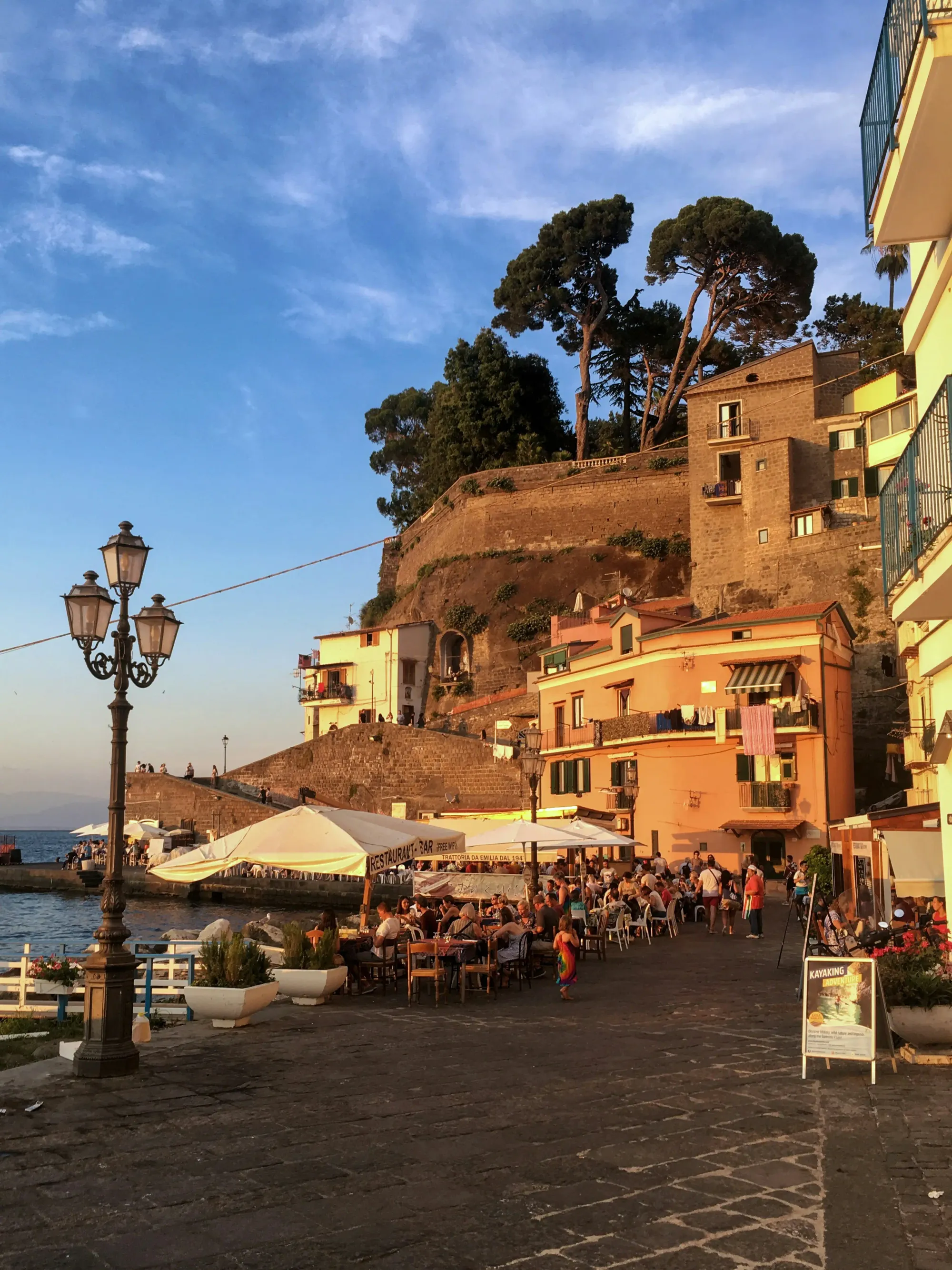 Sitting at along the front at Marina Grande, Sorrento