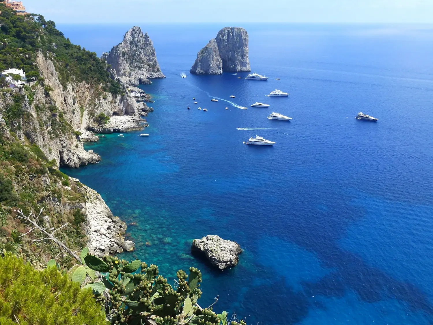 The crystal blue waters of Capri