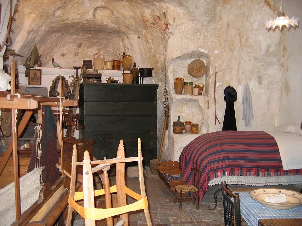 A view from inside Casa Grotta di Vico Solitario