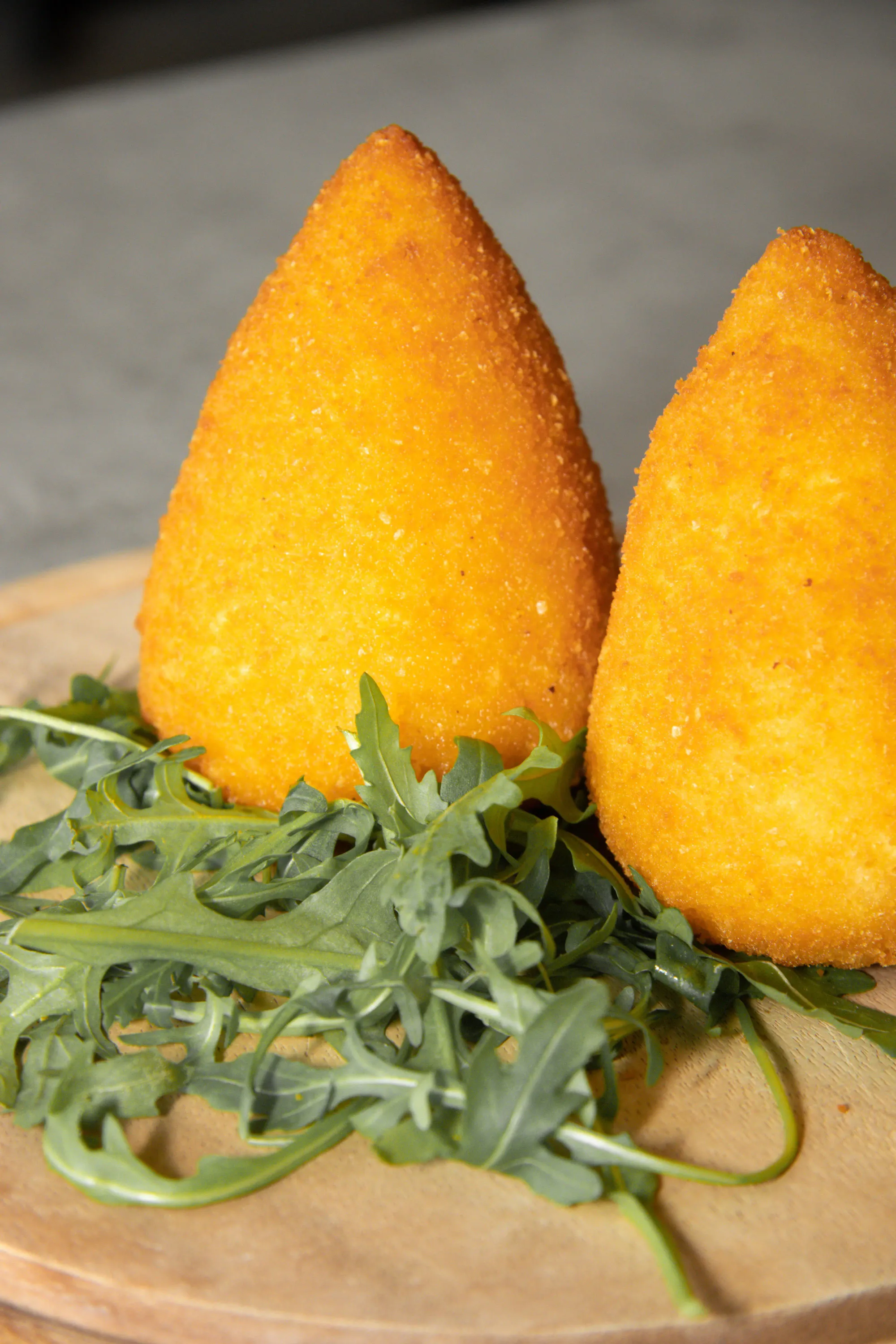Arancini (rice balls) in the cone shape typical of east Sicily