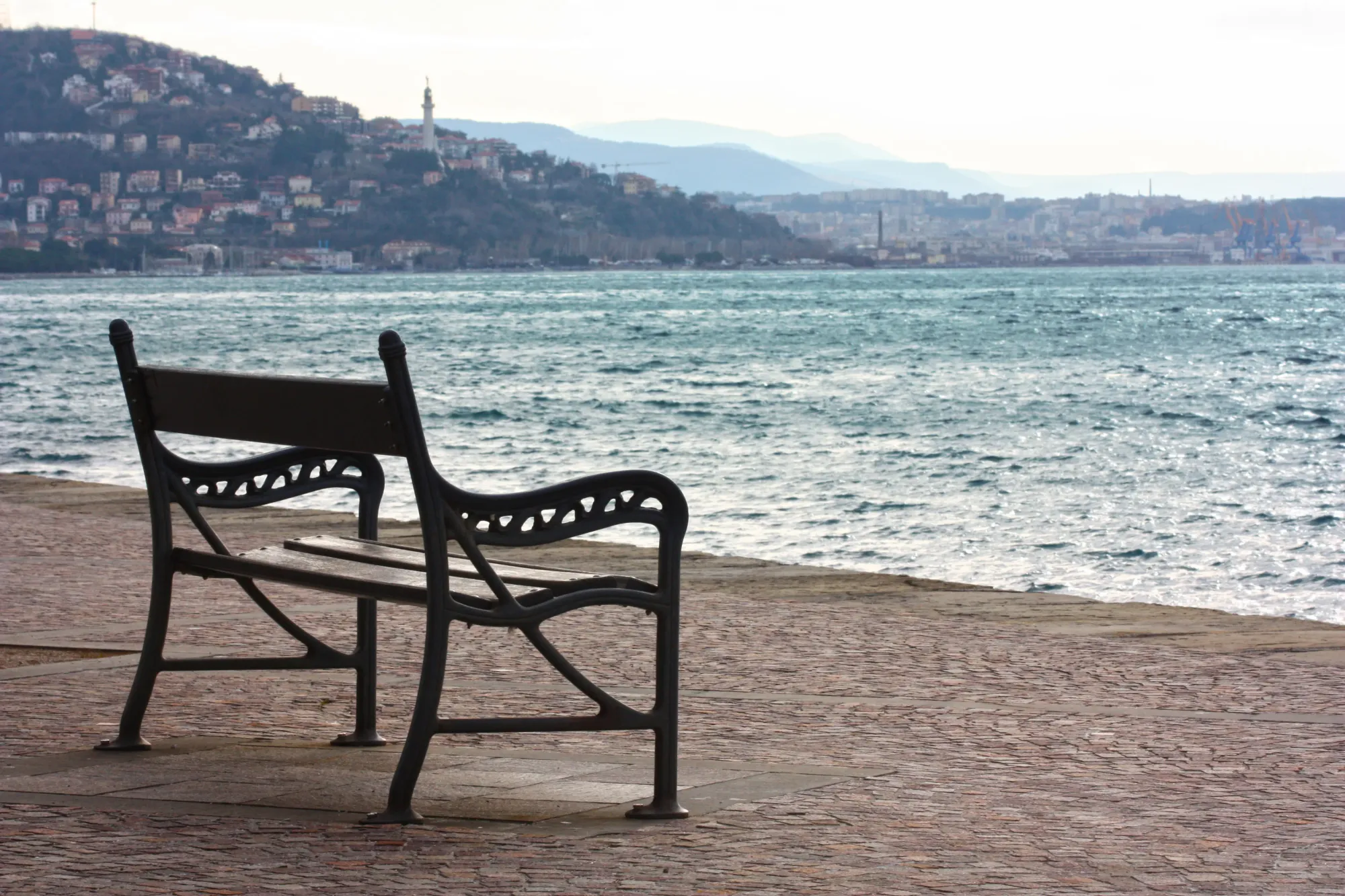 Looking out from the seaport of Trieste